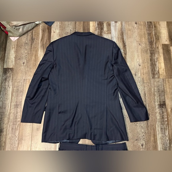 Ermenegildo Zegna Centoventimila Wool Suit in Navy Pinstripe Size 56 - Picture 7 of 13